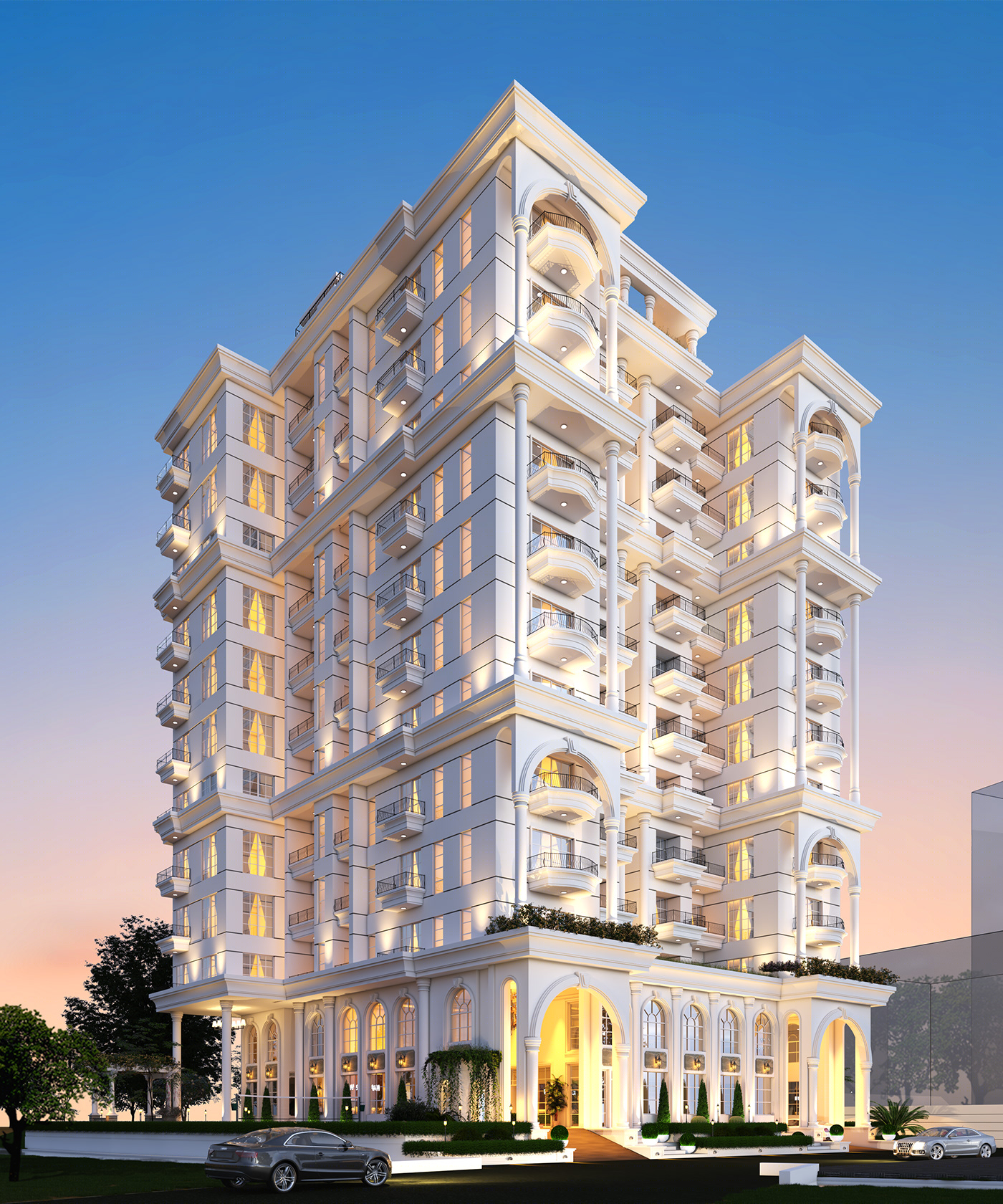 Anastasiya Gushchina丨公寓建筑丨Classical high-rise building-7