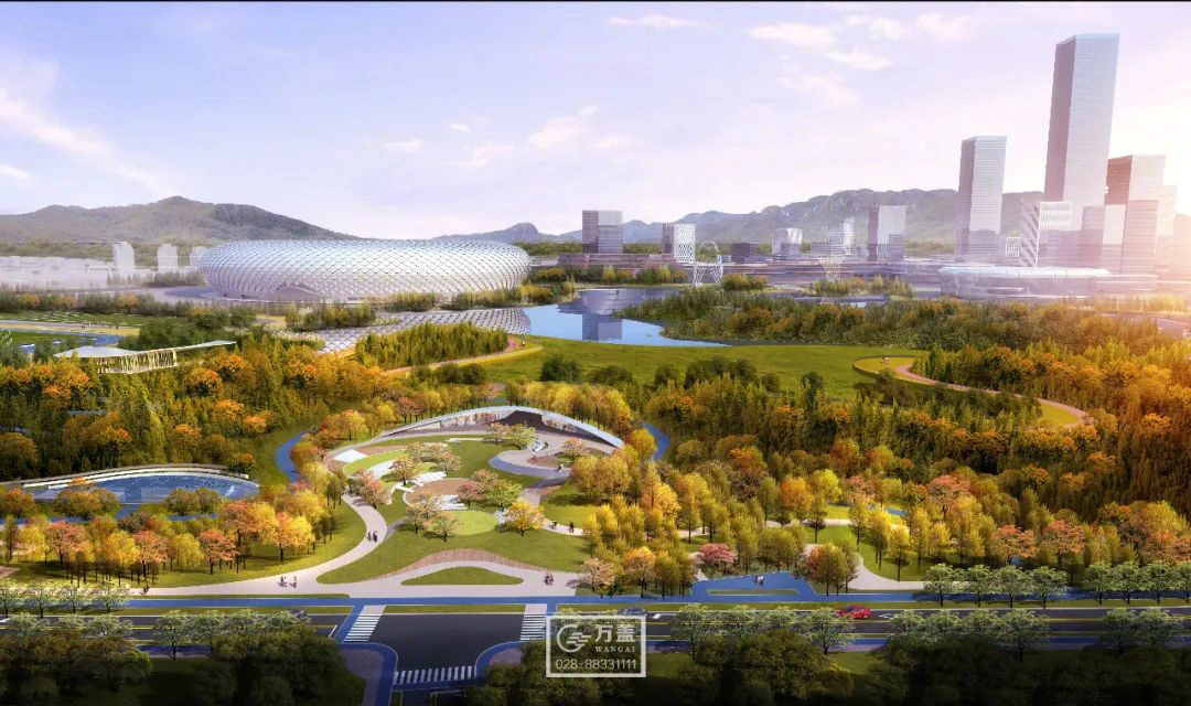 汇流公园 · 水城融合的生态景观设计丨中国成都丨万盖美式建筑-38