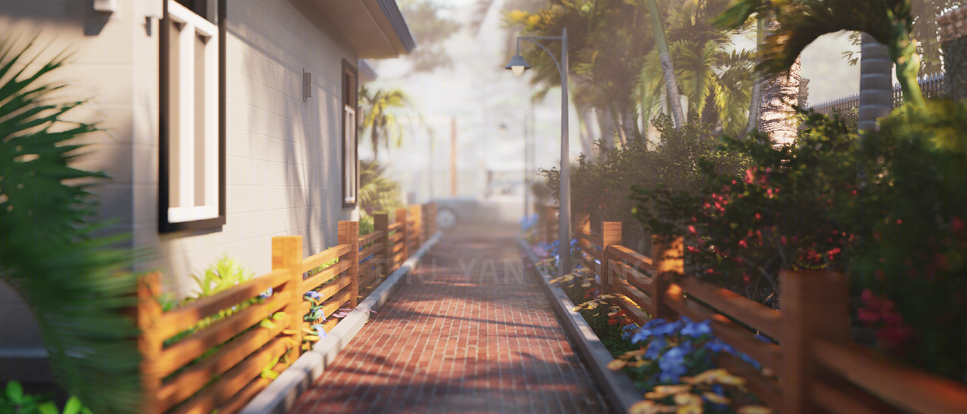 Anastasiya Gushchina丨庭院丨Architecture Animation Project with Rangoon-2