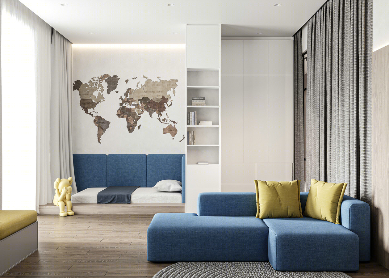 70㎡原木与高级灰 打造精致舒适的住宅-9