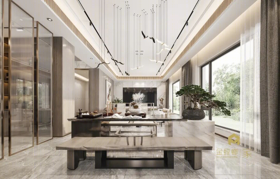 湖畔春秋600㎡现代轻奢别墅设计丨金螳螂家·常州店-30