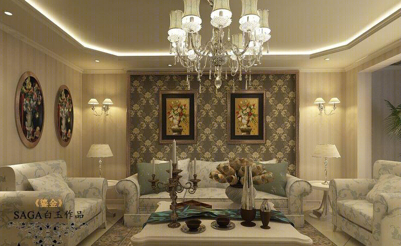 张白玉设计 | 简欧混搭鎏金样板间-20