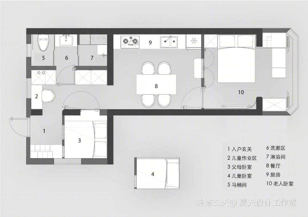 上海 34 平老屋改造丨中国上海丨夏天设计工作室-5