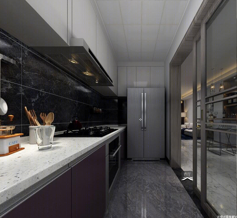湛江天润御海湾两居室半开放书房设计-5