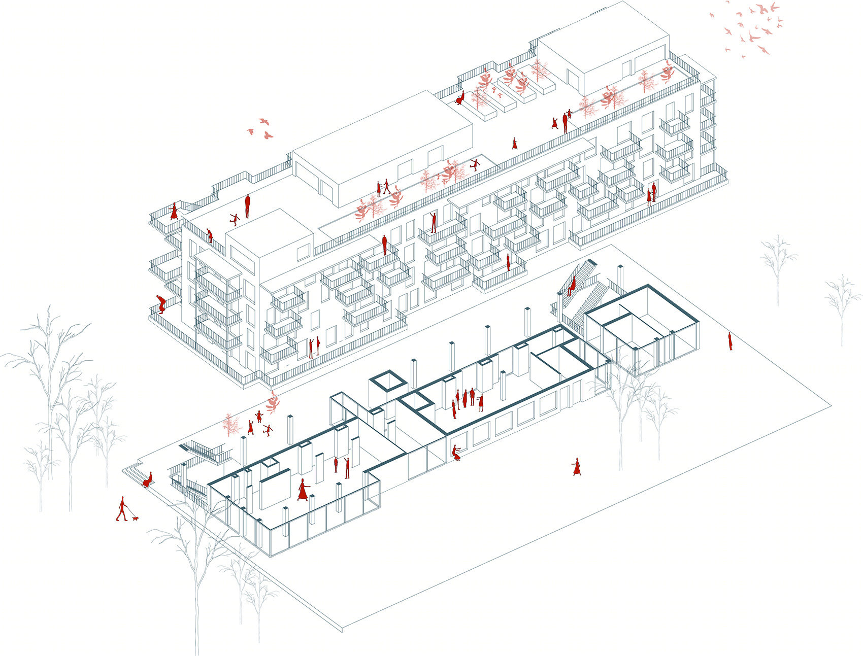 维也纳零能耗社会保障住宅 · Gleis 21 联合住宅丨奥地利维也纳丨einszueins architektur-7