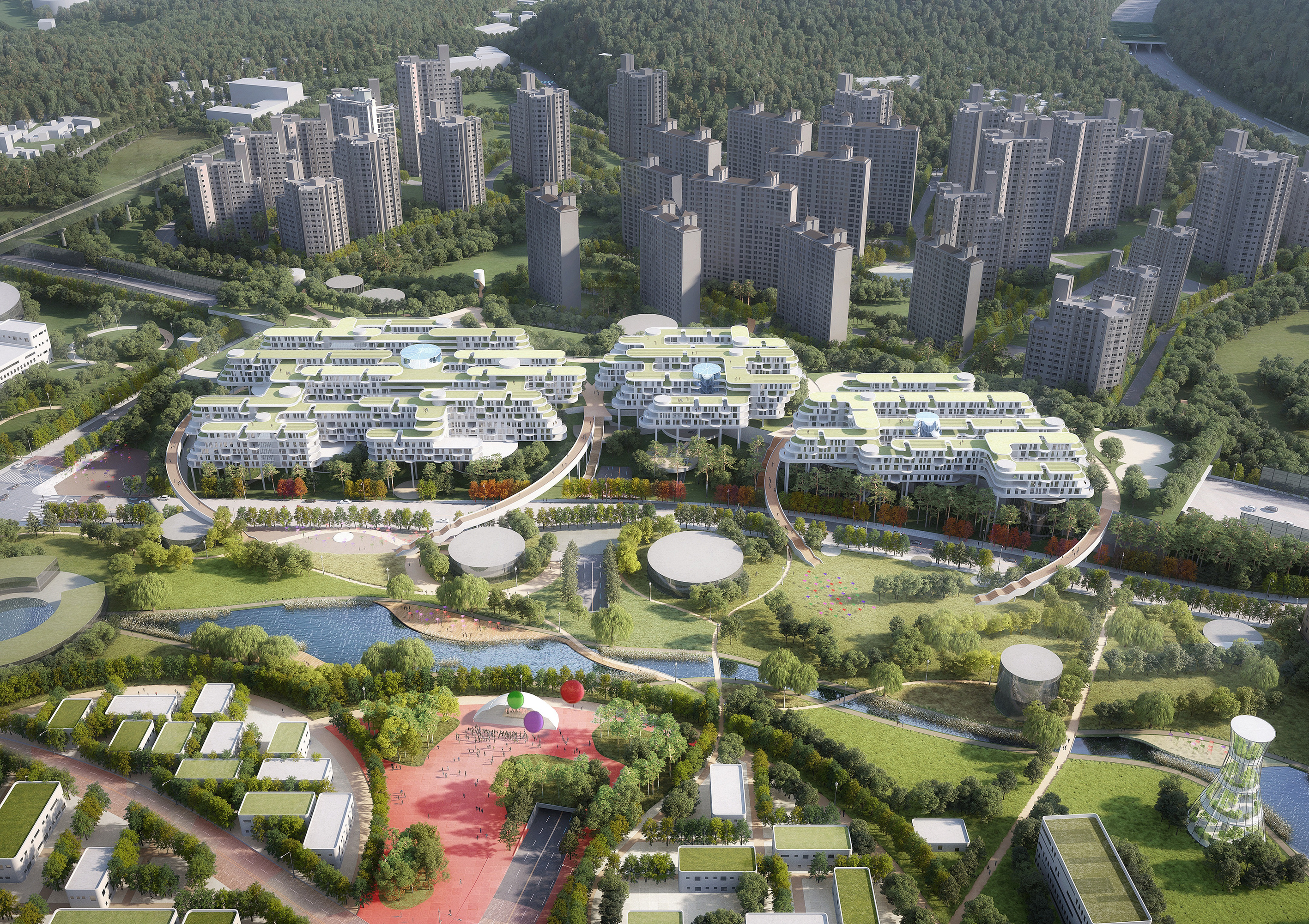 首尔新区软曲线下的新型紧凑城市设计-18