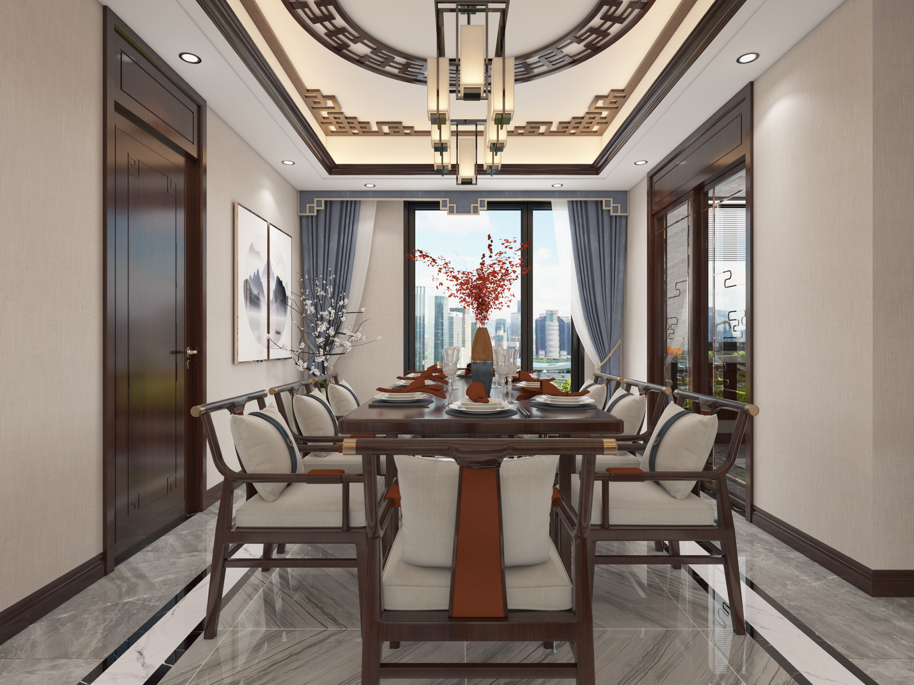 新中式雅居 | 方寸之间静谧清雅-3