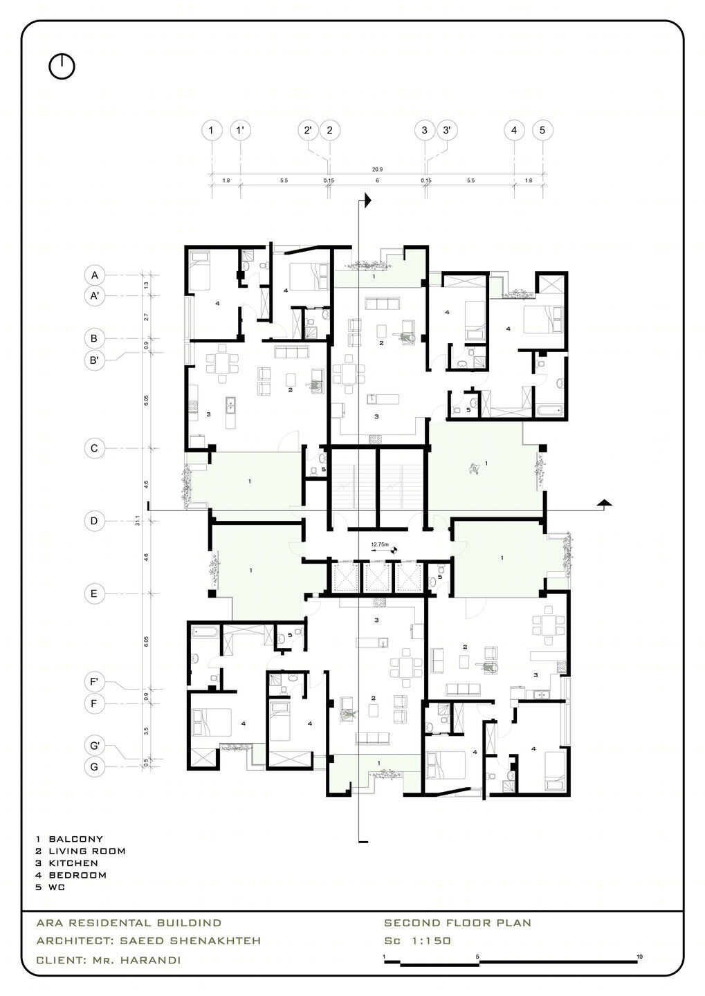 伊朗自然主义公寓建筑设计丨shenakhteh studio-26