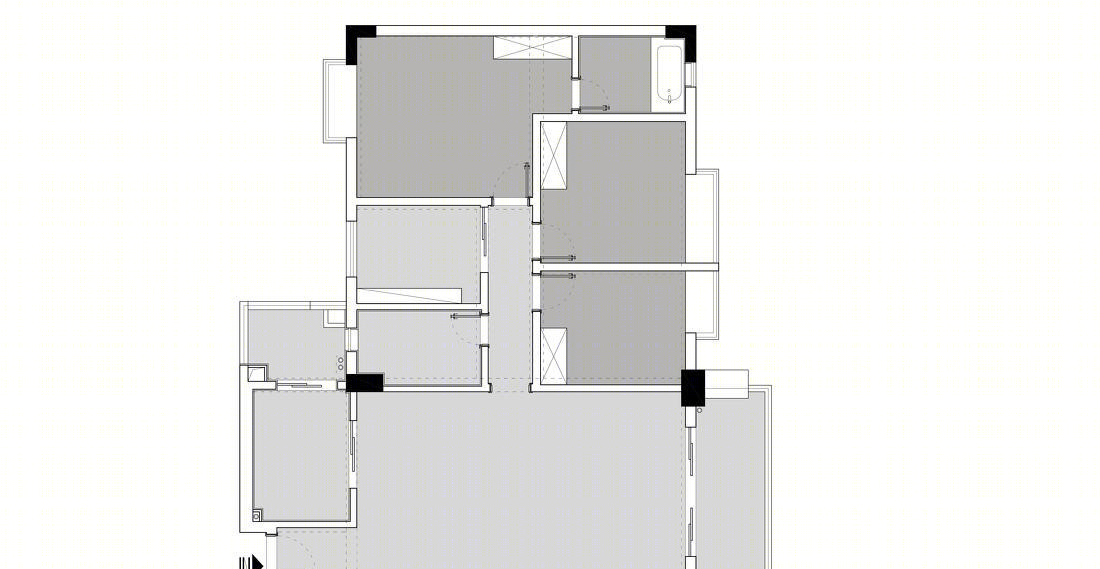 130m²五口之家留白设计-6