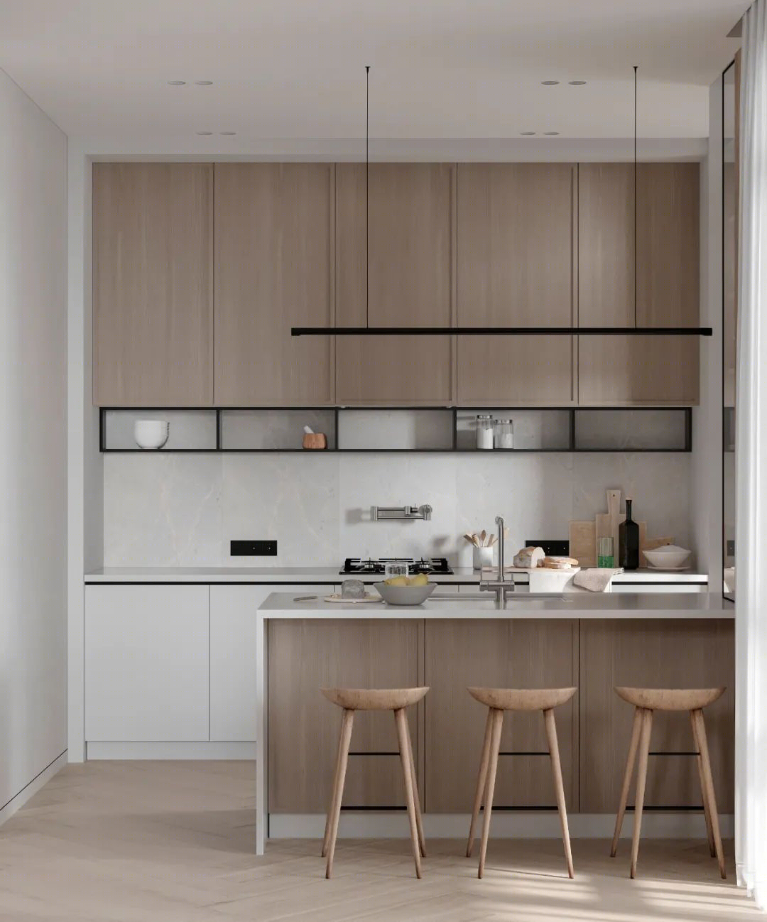 75㎡极简原木居丨Tomkin Design-28