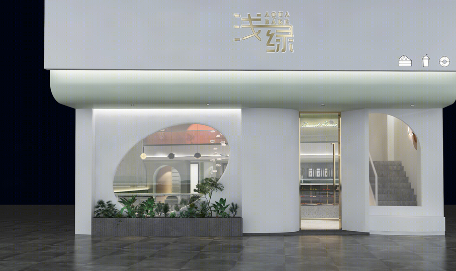 浅绿蛋糕店丨壹扬建筑装饰-11
