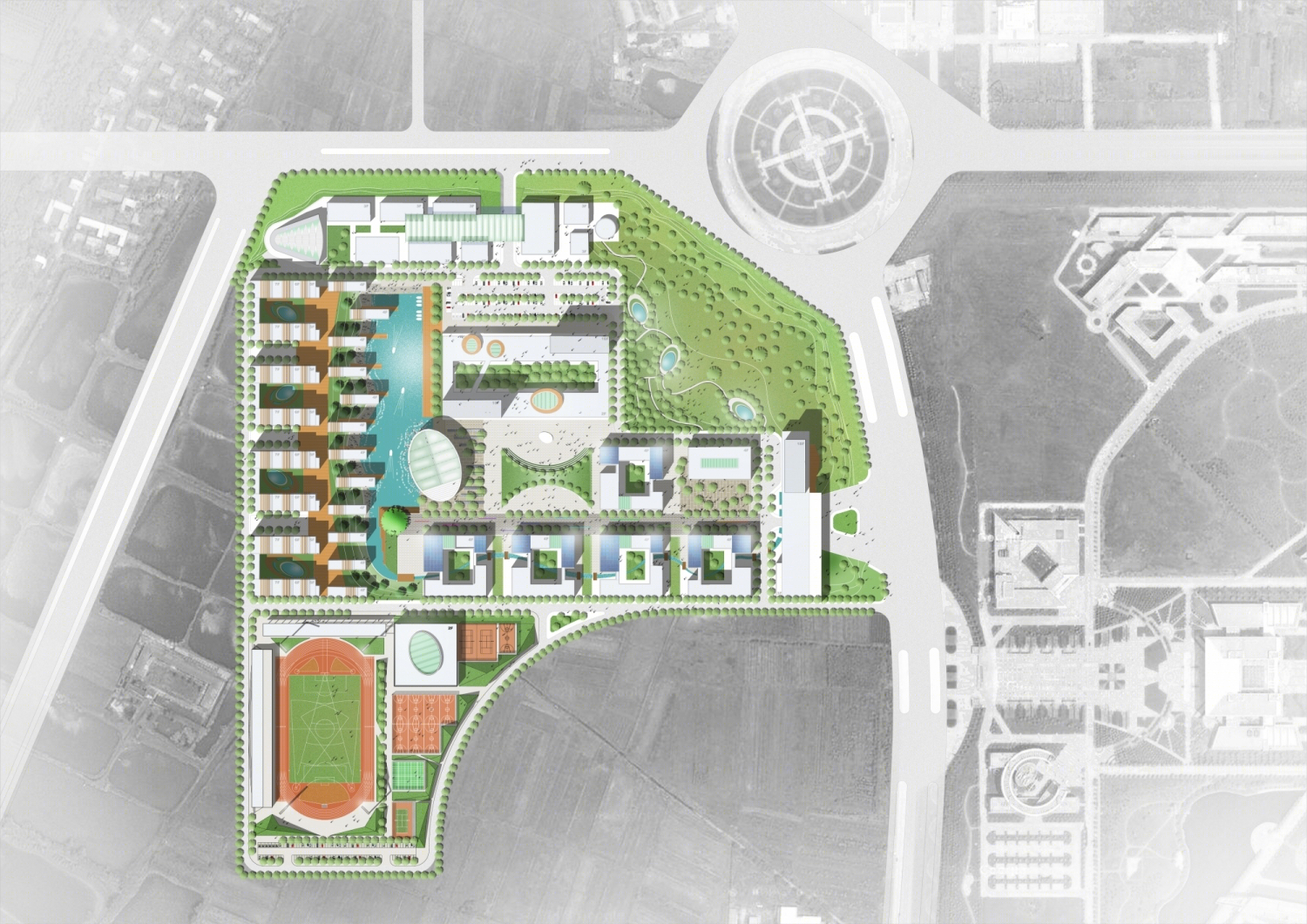 河南大学民生学院新校区丨北京赫斯科建筑设计咨询有限公司-15