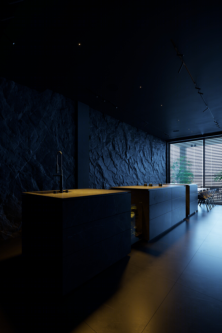 高级黑++自然绿家居空间设计丨Igor Sirotov Architects-22
