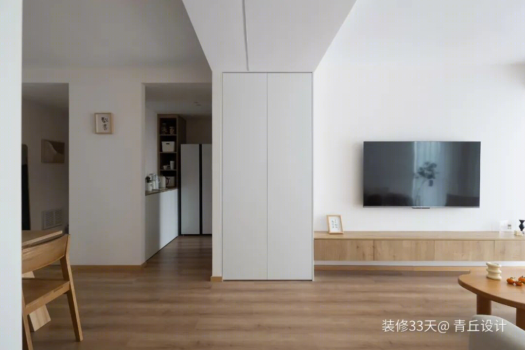 自然原木简约三室丨中国成都丨青丘设计-21