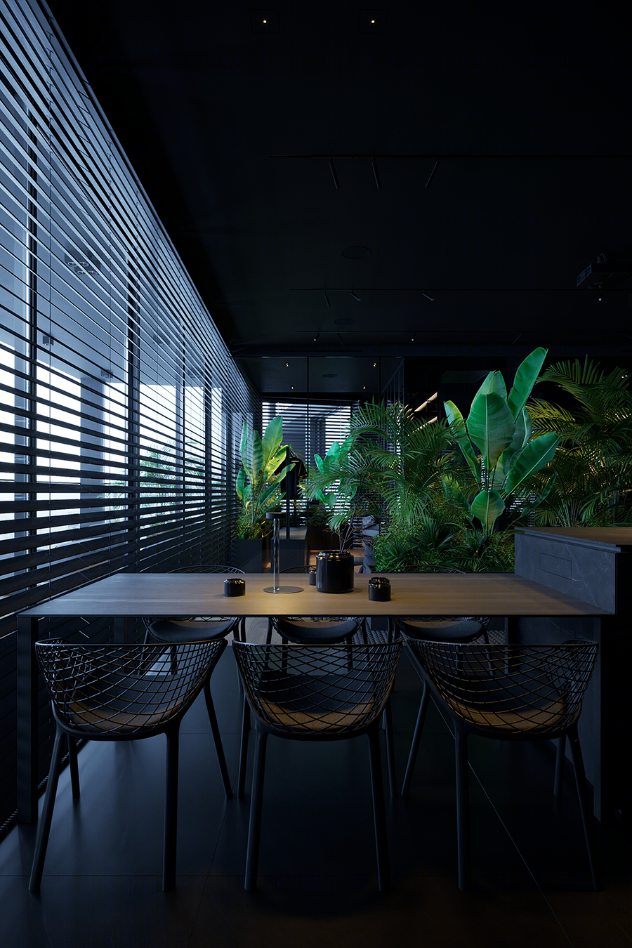 高级黑++自然绿家居空间设计丨Igor Sirotov Architects-23