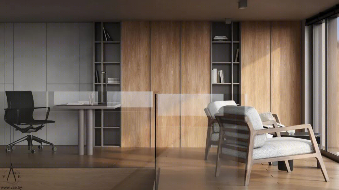 原木高级灰简约柔和空间丨Vae Design Studio-82