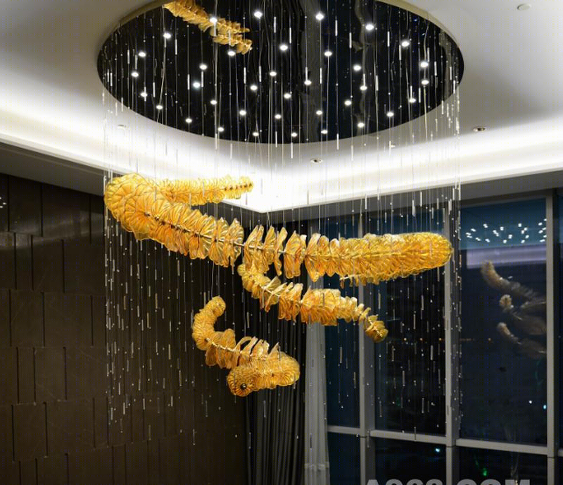 灯具定制厂家丨酒店，会所，售楼处大型灯具定制-2