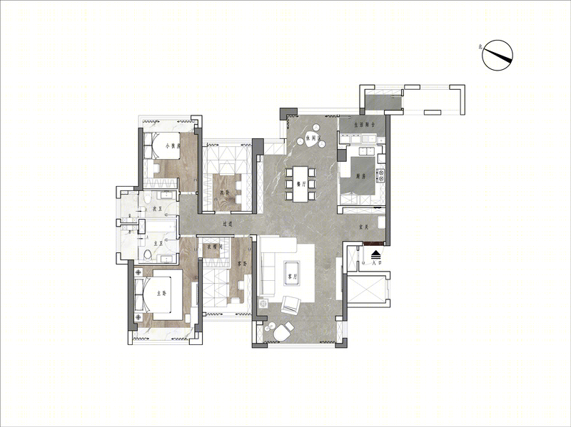 现代简约四口之家，空间利用更舒适-21