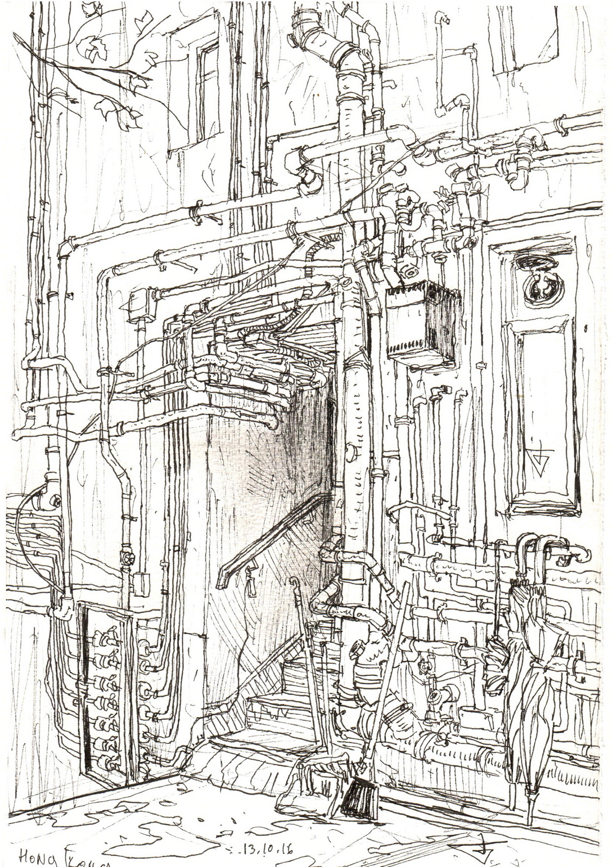 Hong Kong. Urban sketch-6