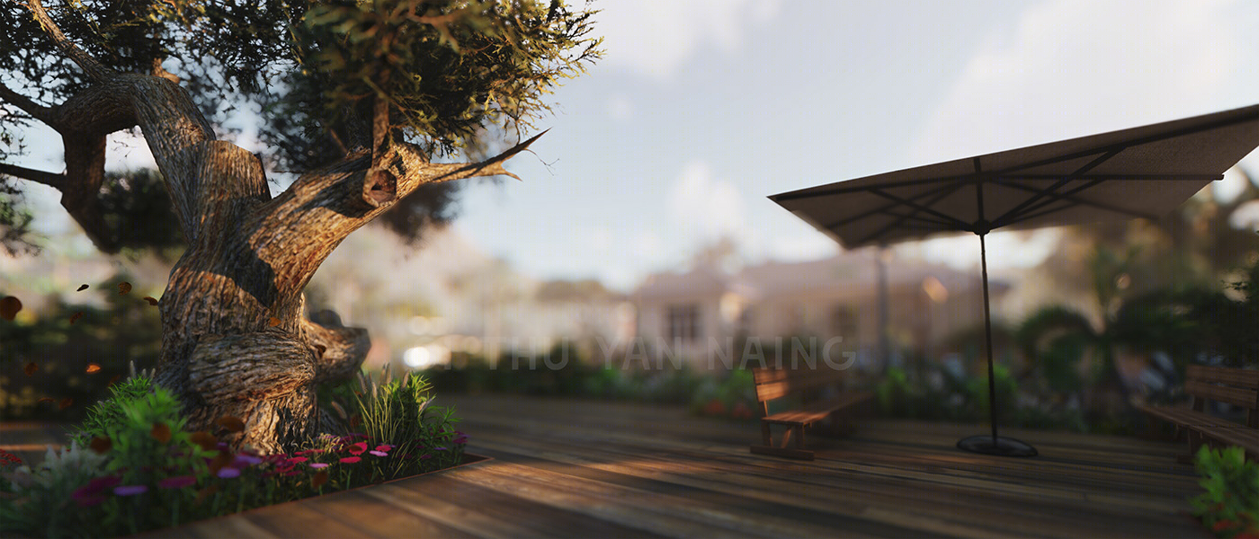 Anastasiya Gushchina丨庭院丨Architecture Animation Project with Rangoon-7