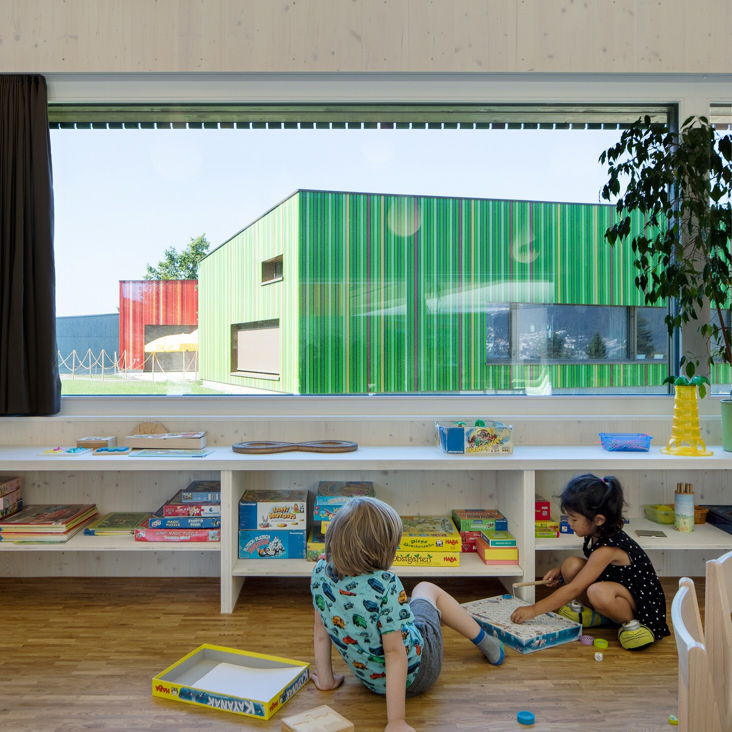瑞士 Double Nursery School | 有机整体,内外空间交替-23