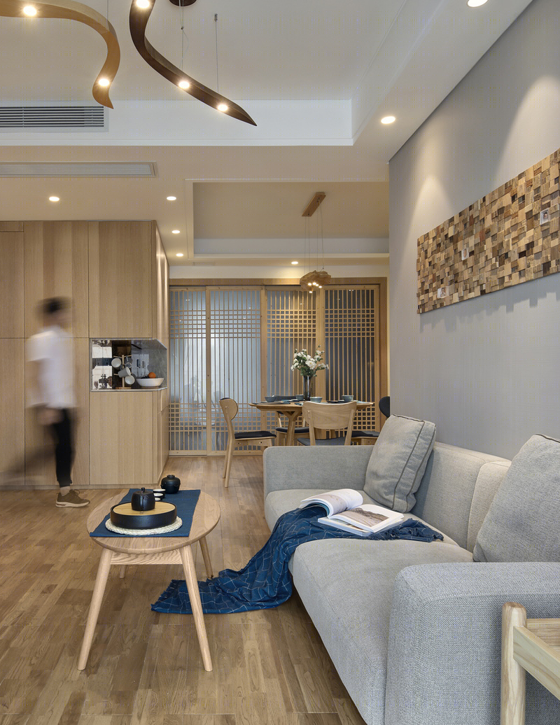 老木头与日式风的完美融合 | 93m²四室两厅改造案例-10