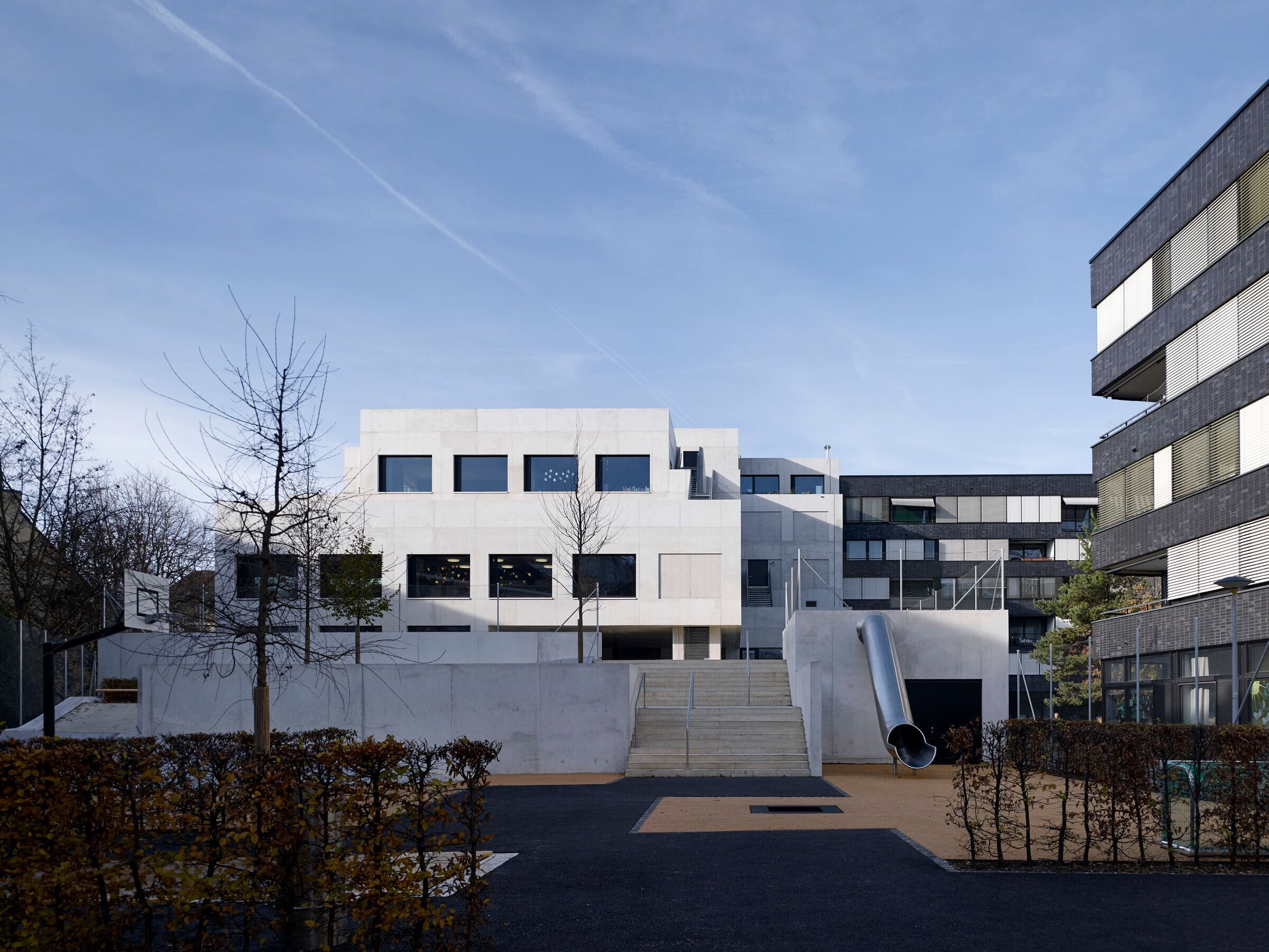 瑞士巴塞尔阶梯式学校建筑设计丨Luca Selva AG-22
