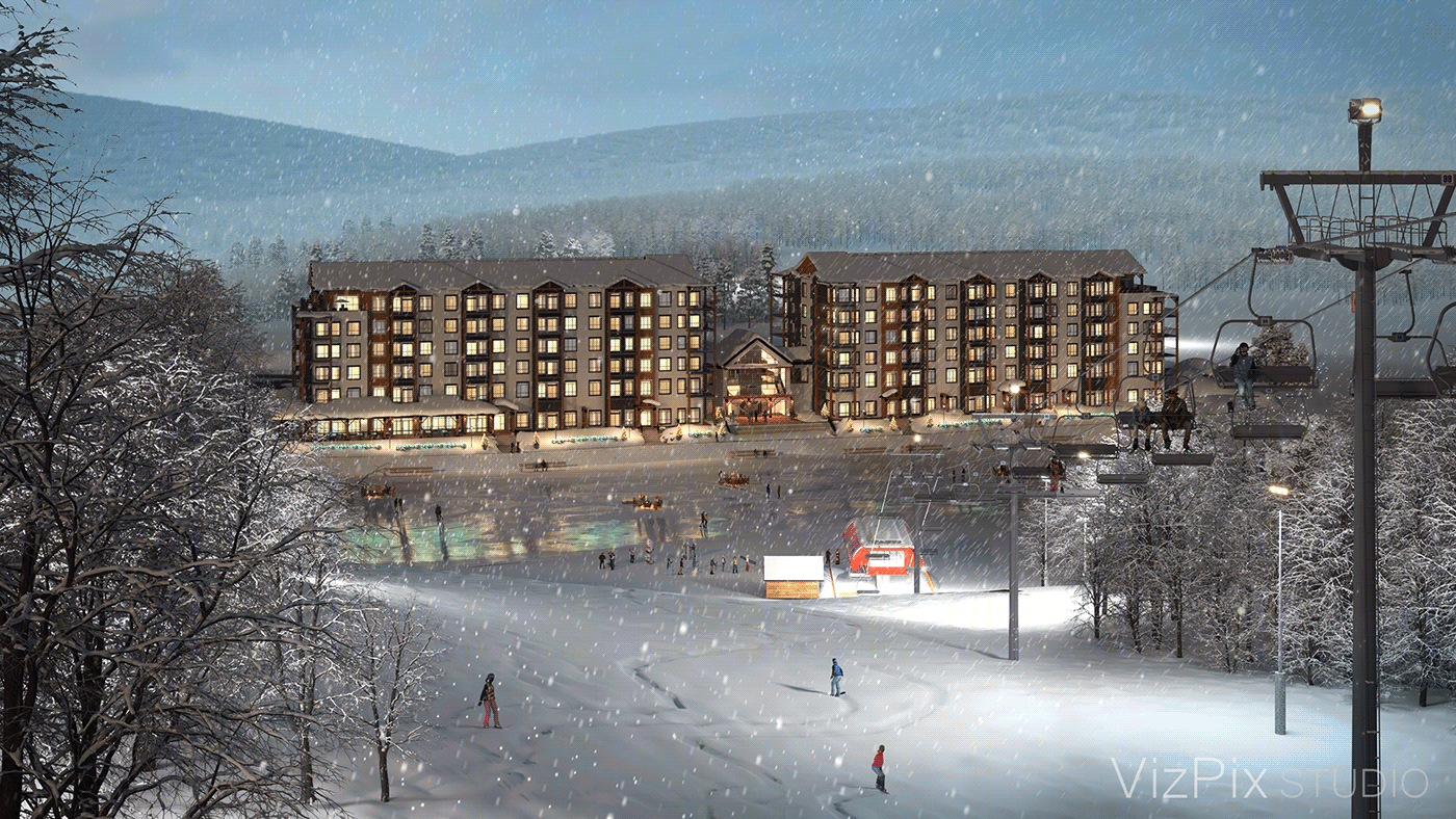 Anastasiya Gushchina丨公寓建筑丨Horseshoe Valley Edge Condo Visualization-0