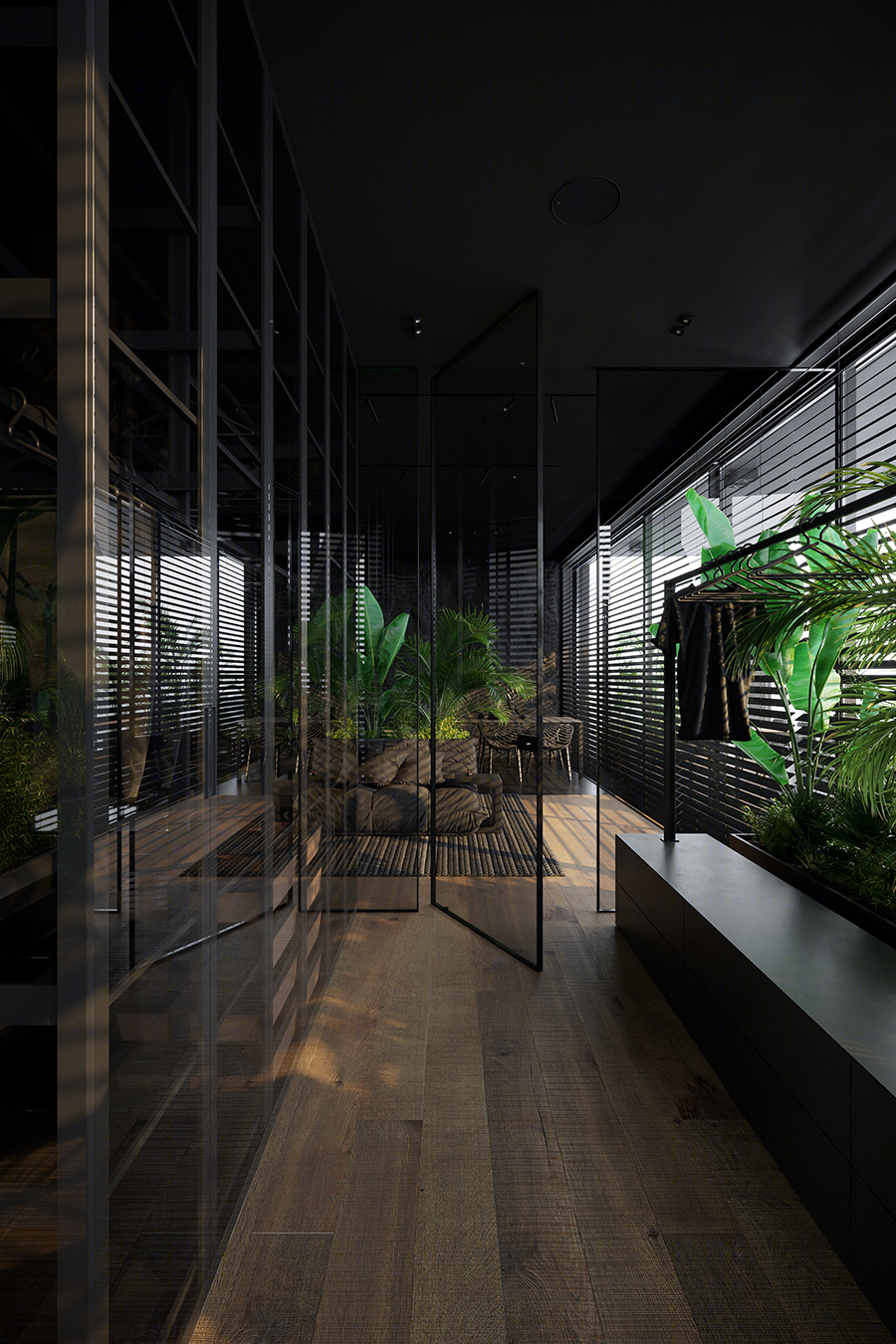 高级黑++自然绿家居空间设计丨Igor Sirotov Architects-25