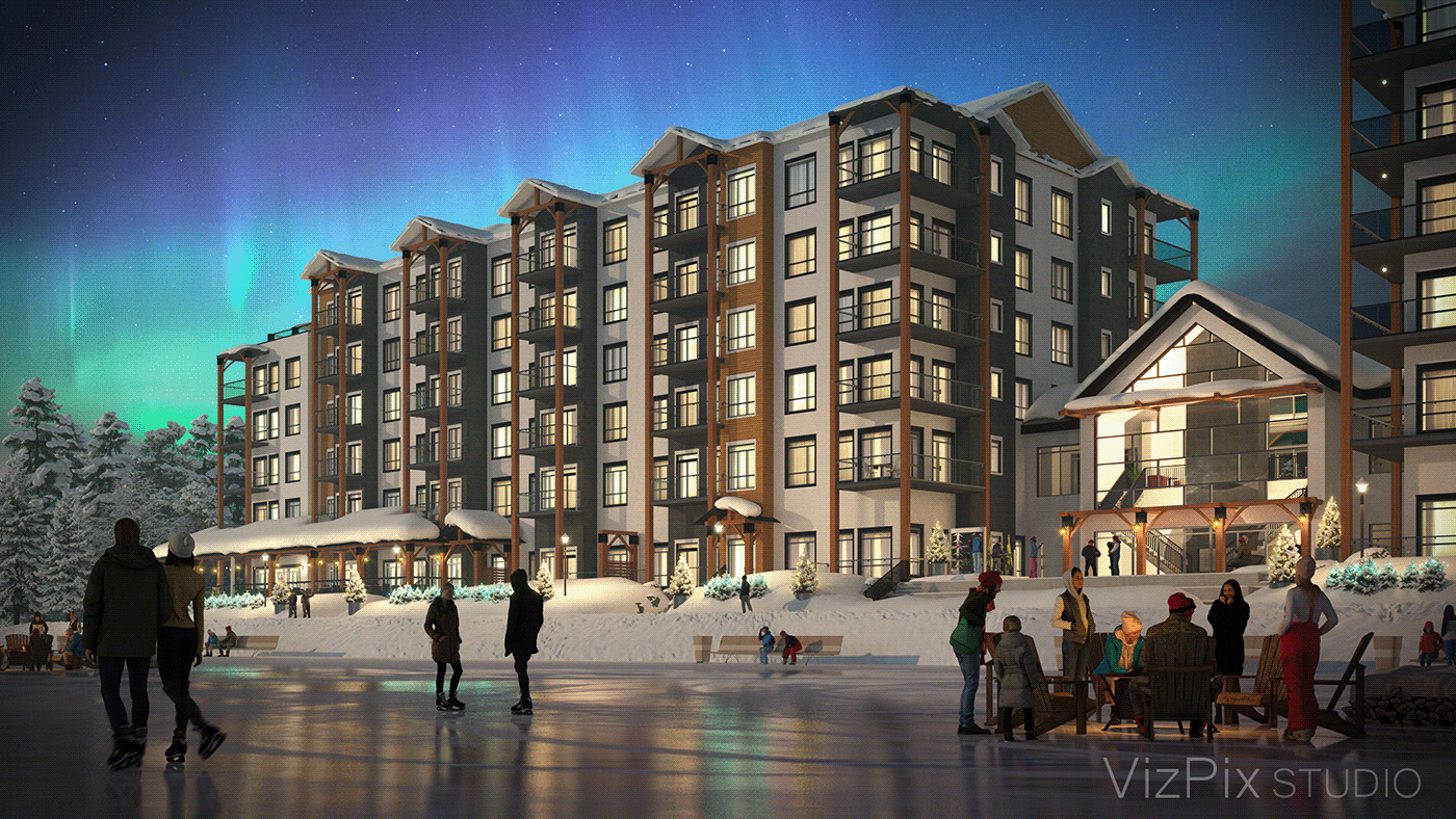 Anastasiya Gushchina丨公寓建筑丨Horseshoe Valley Edge Condo Visualization-1