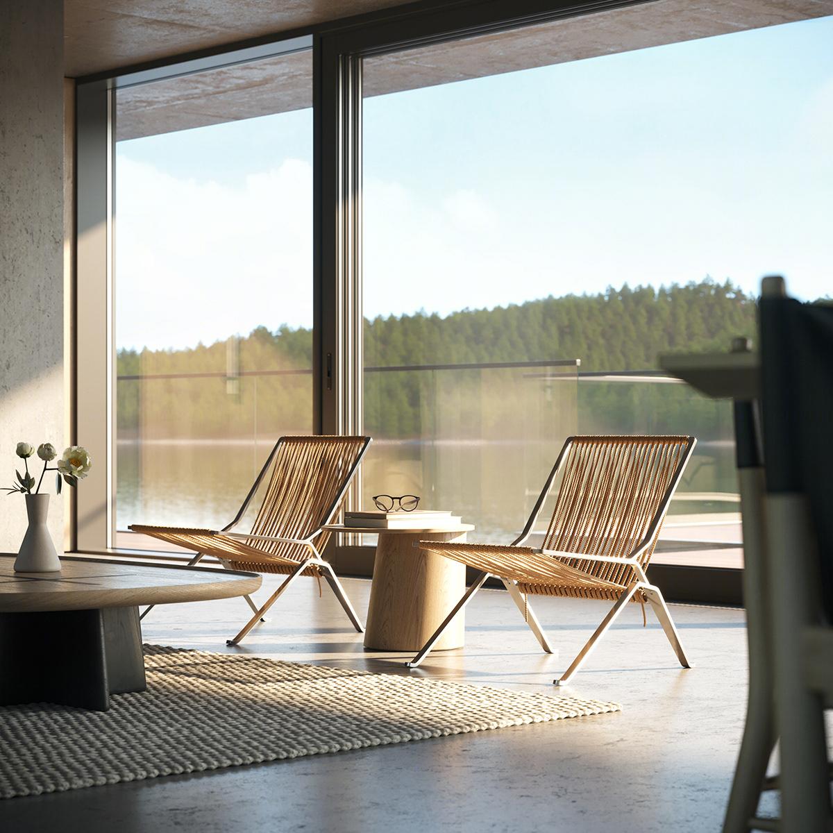 Scandinavia 自然海岸的混凝土建筑-14