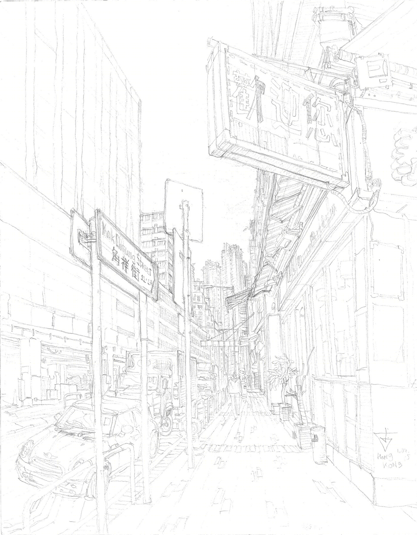 Hong Kong. Urban sketch-8