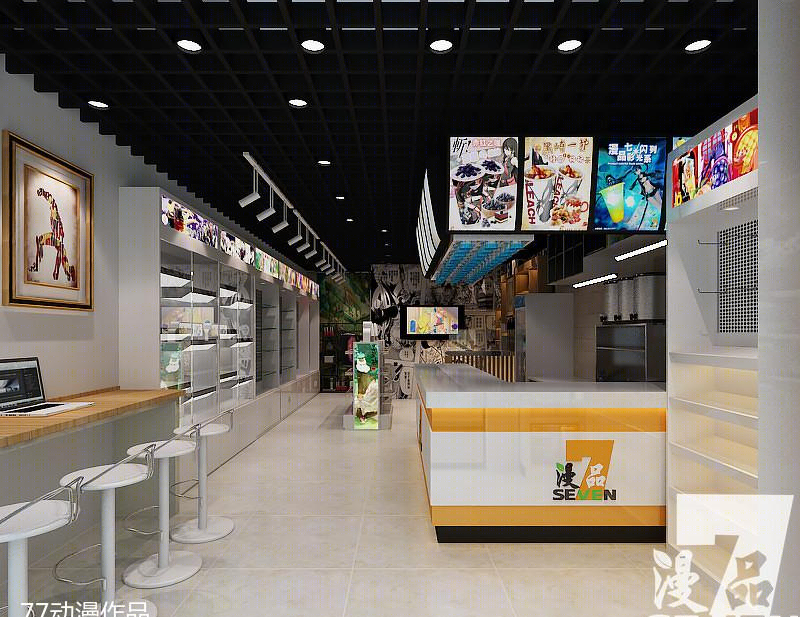 漫品动漫奶茶店室内设计-2