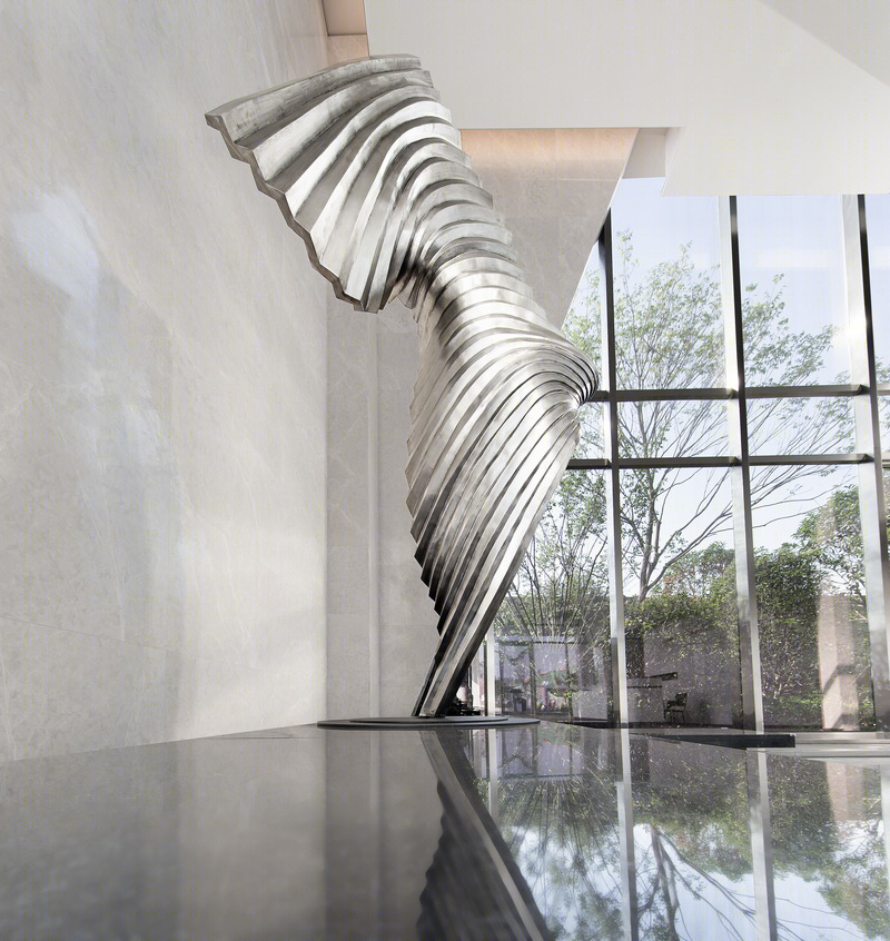 苏州太湖朗峯售楼处 | 白鹭飞翔的现代江南空间-22