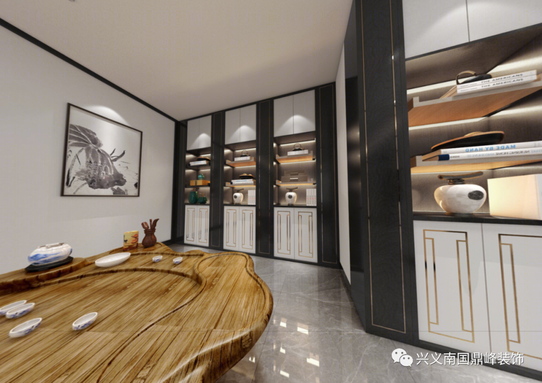 新中式风格,山水如画的金色空间-18