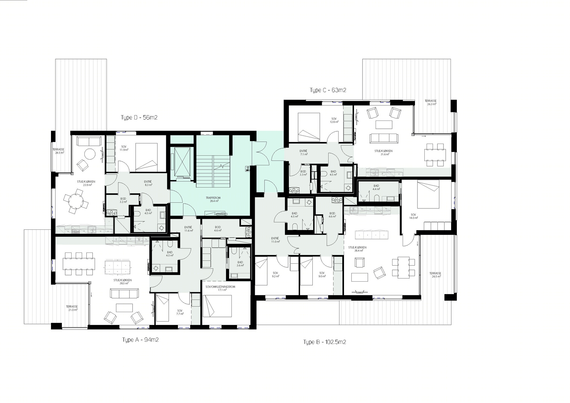 挪威 Paradis Waterfront 住房项目丨Ghilardi+Hellsten Arkitekter-20