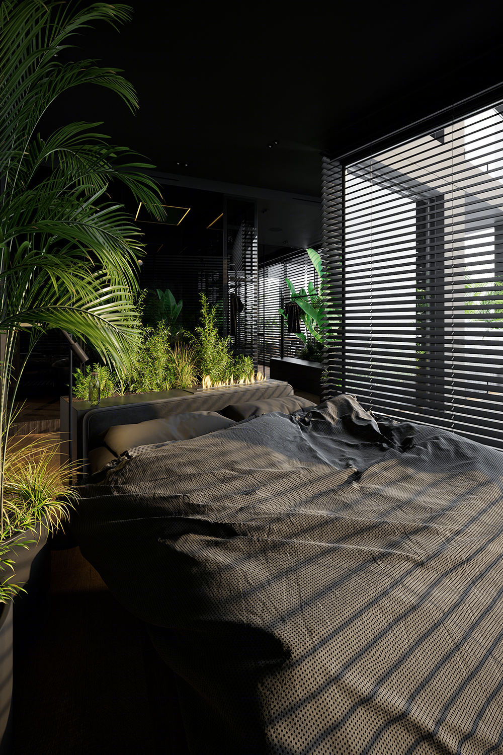高级黑++自然绿家居空间设计丨Igor Sirotov Architects-30