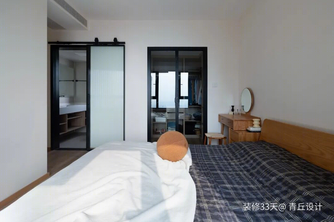 自然原木简约三室丨中国成都丨青丘设计-31