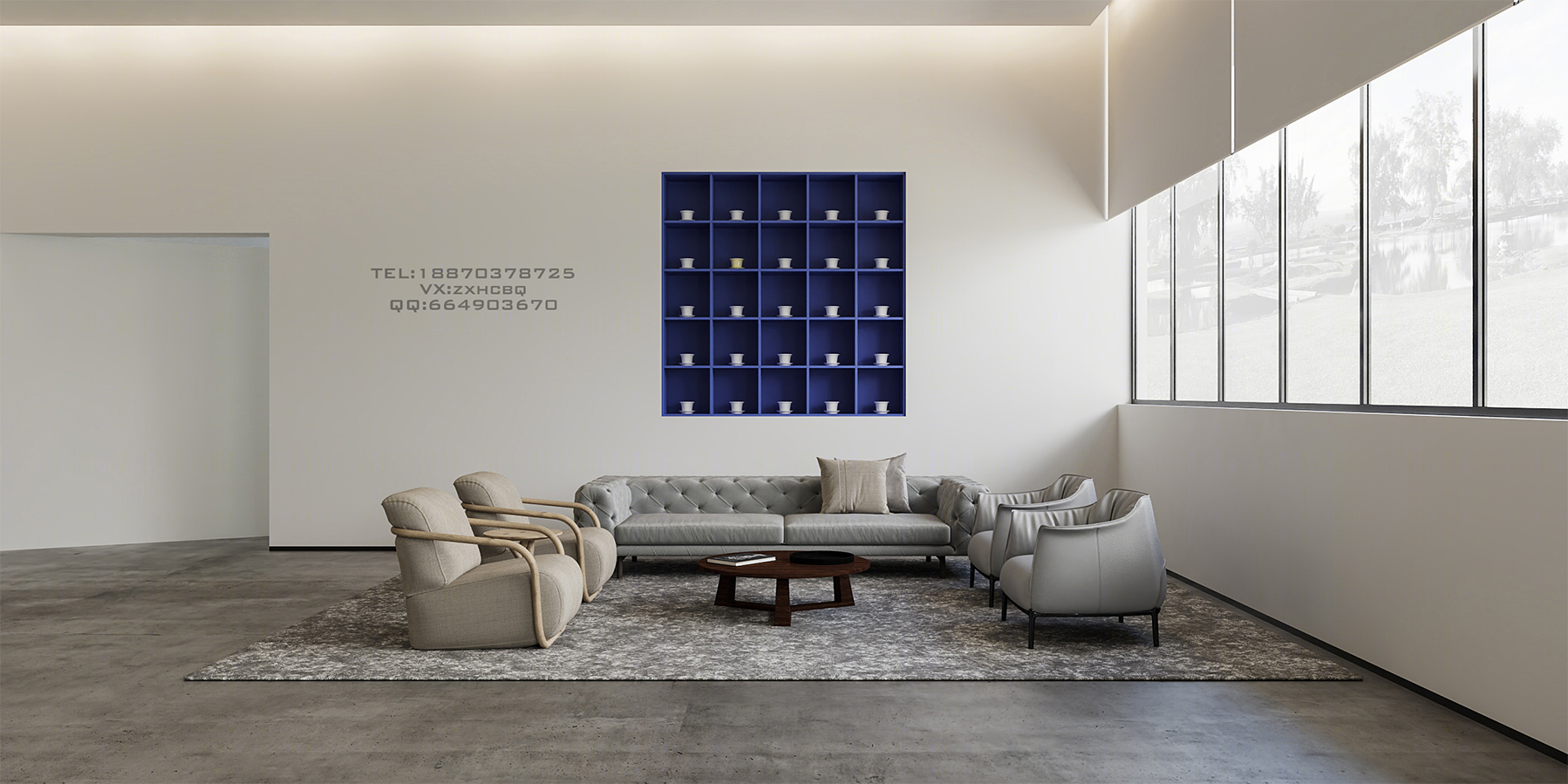 极简办公公共空间                     -1