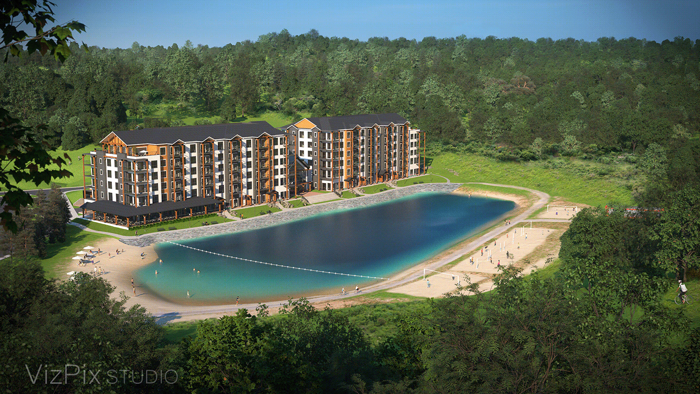 Anastasiya Gushchina丨公寓建筑丨Horseshoe Valley Edge Condo Visualization-3