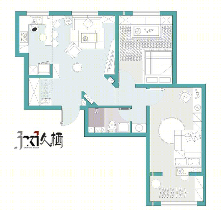【久栖设计】北京高家园新区多彩涂鸦-22