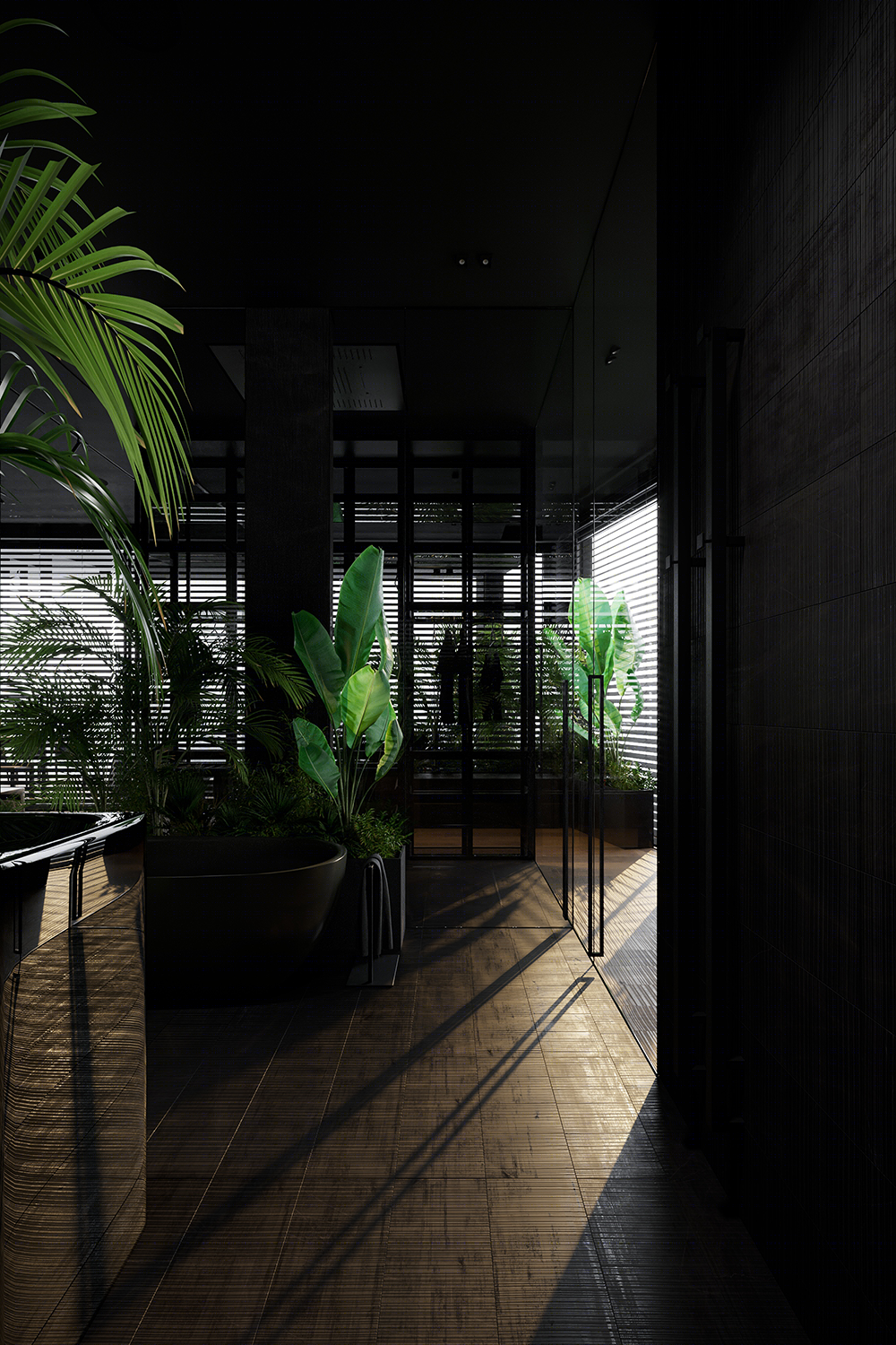高级黑++自然绿家居空间设计丨Igor Sirotov Architects-32