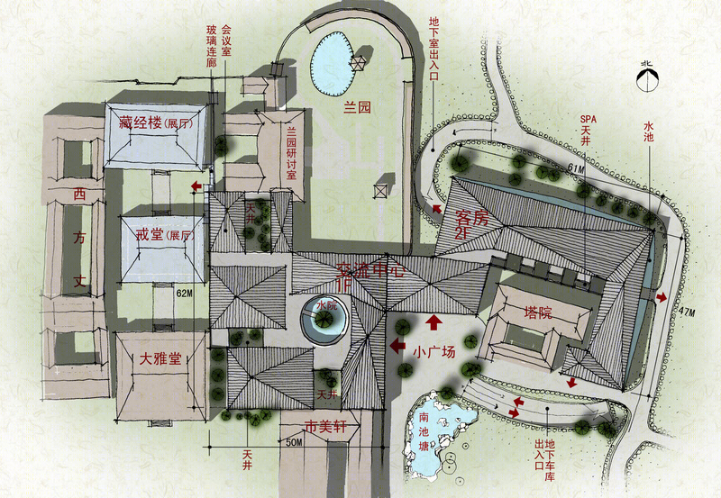 成都杜甫草堂国际文化交流中心建筑设计-15