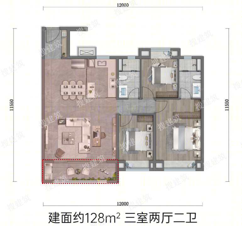 龙湖120㎡创新户型丨中国北京-61