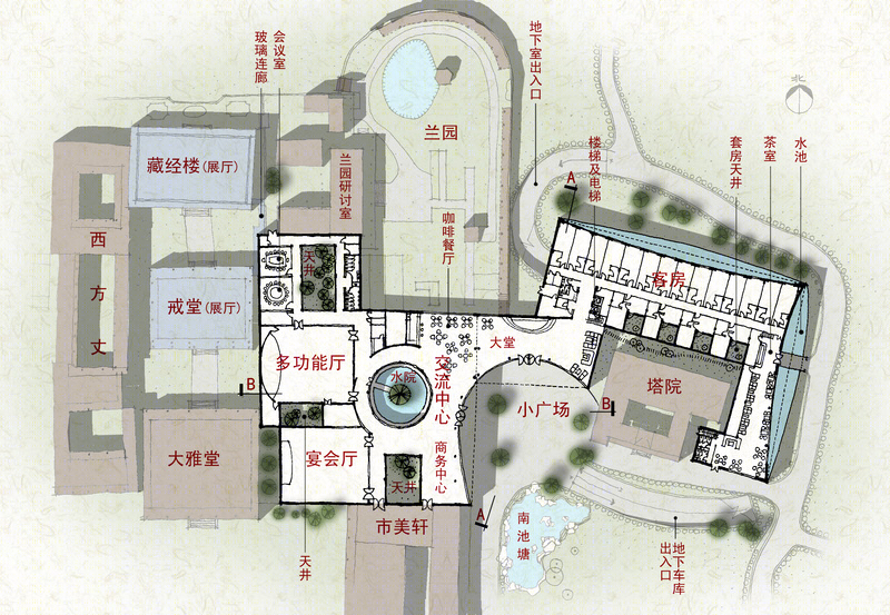 成都杜甫草堂国际文化交流中心建筑设计-17