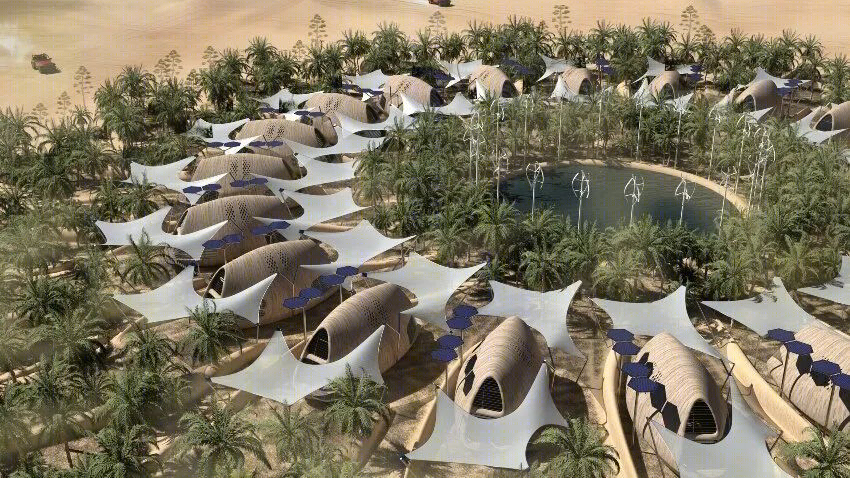 未来主义低环境影响的沙漠气候栖息地丨WLAB 建筑事务所-3