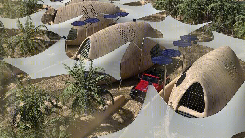 未来主义低环境影响的沙漠气候栖息地丨WLAB 建筑事务所-7