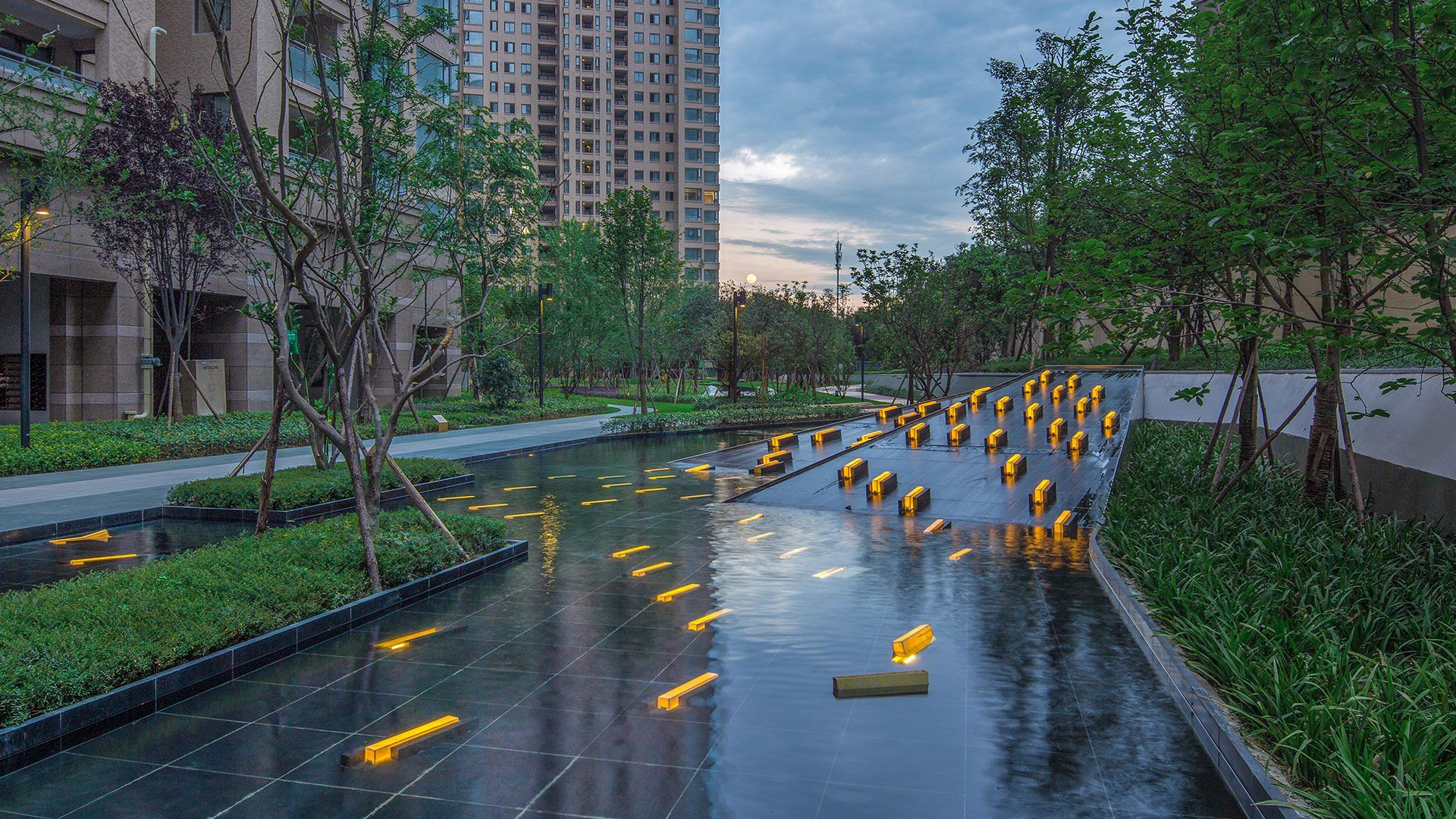 成都仁恒滨河湾住宅景观-5