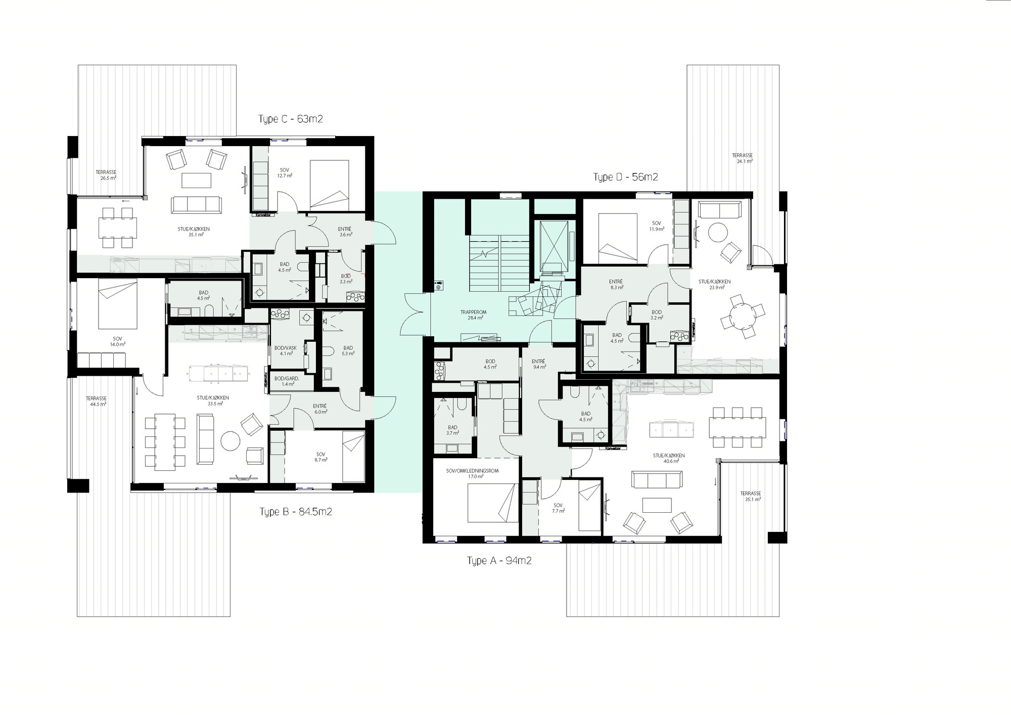 挪威 Paradis Waterfront 住房项目丨Ghilardi+Hellsten Arkitekter-23