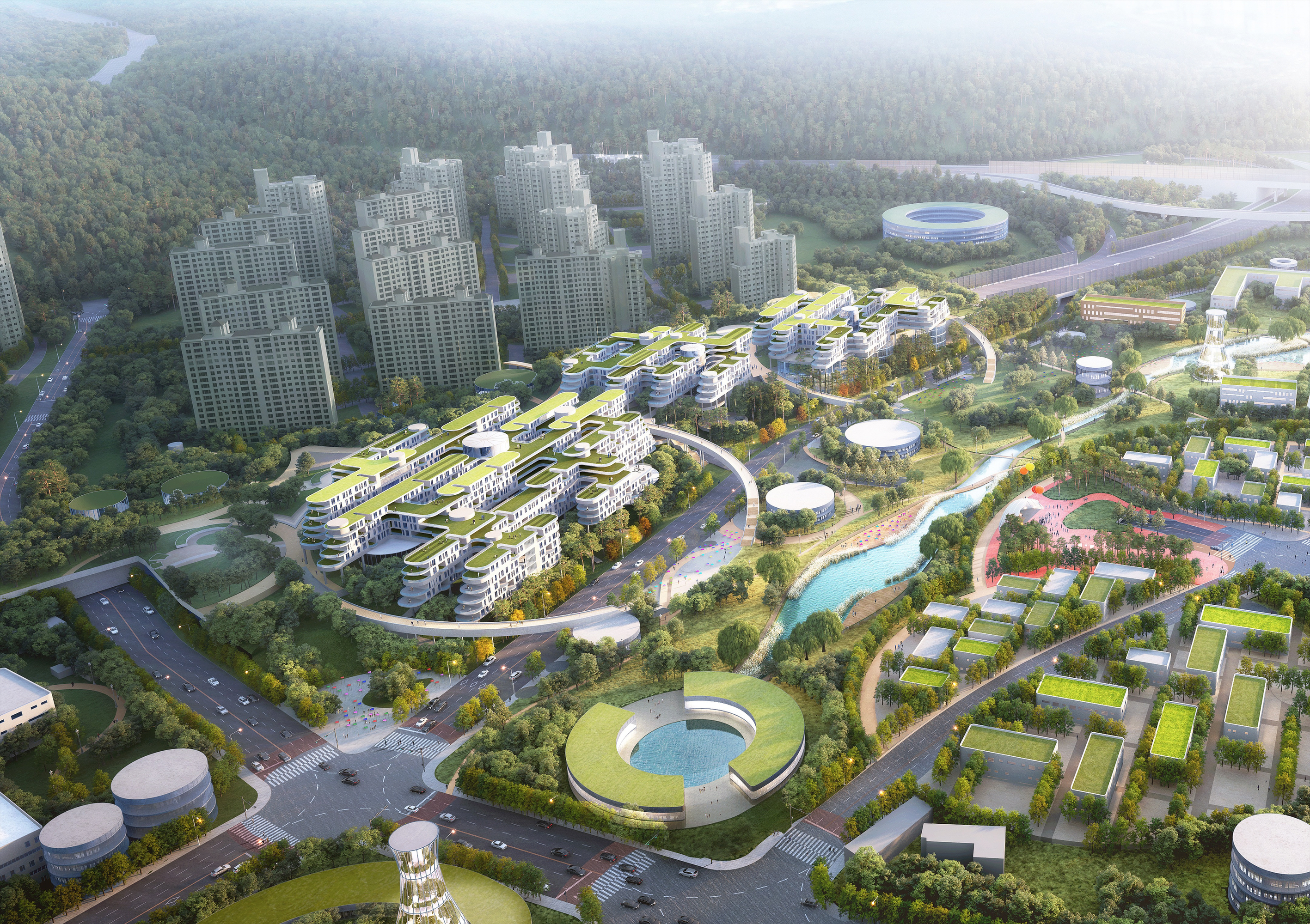 首尔新区软曲线下的新型紧凑城市设计-19